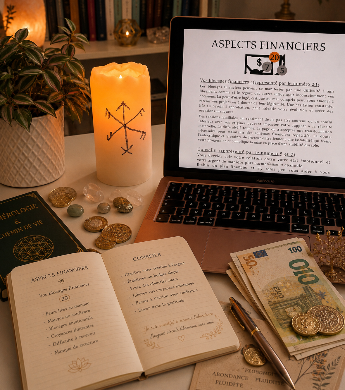 numérologie argent et  abondance